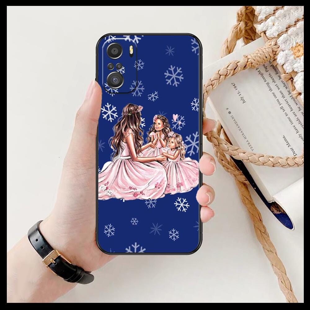 Чехол для телефона Super Mama Mum Snow Christmas для xiaomi redmi 11 Lite  pro Ultra 10 9 8 MIX 4 FOLD 10T, Черный силиконовый чехол | AliExpress