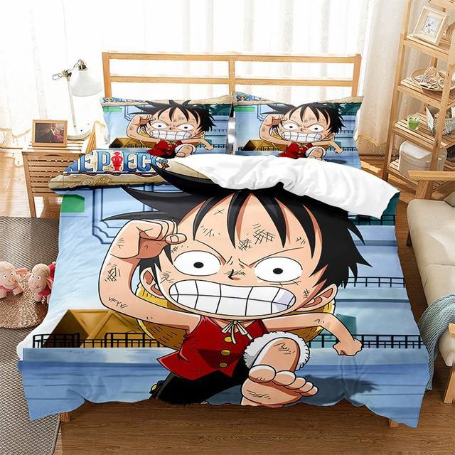 Anime Cartoon Series Printed Quilt Cover Two-piece Three-piece Children's  Bedroom Decorative Quilt Cover