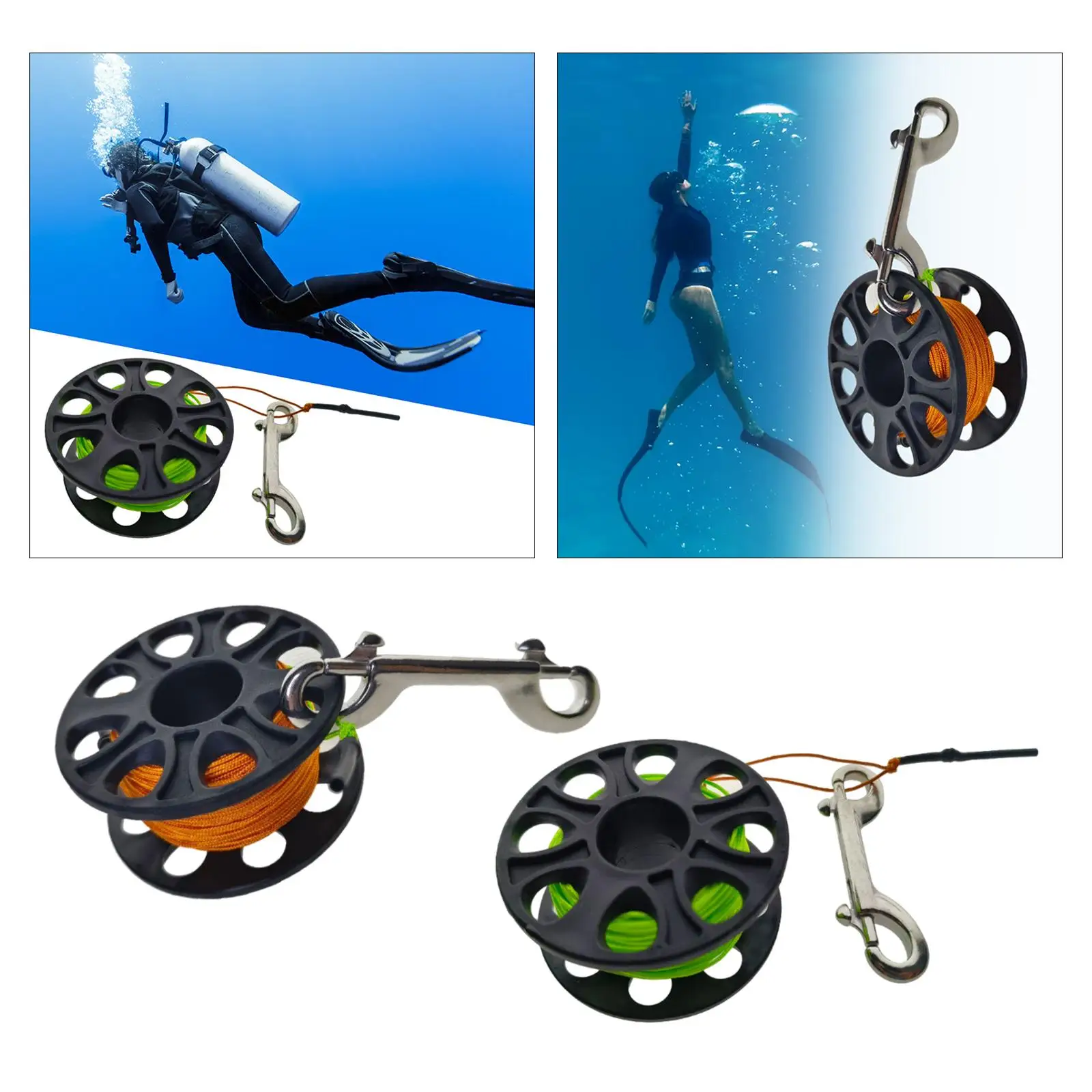 Dive Reel Finger Spool for Scuba Diving, Snorkeling, Spearfishing, Cave