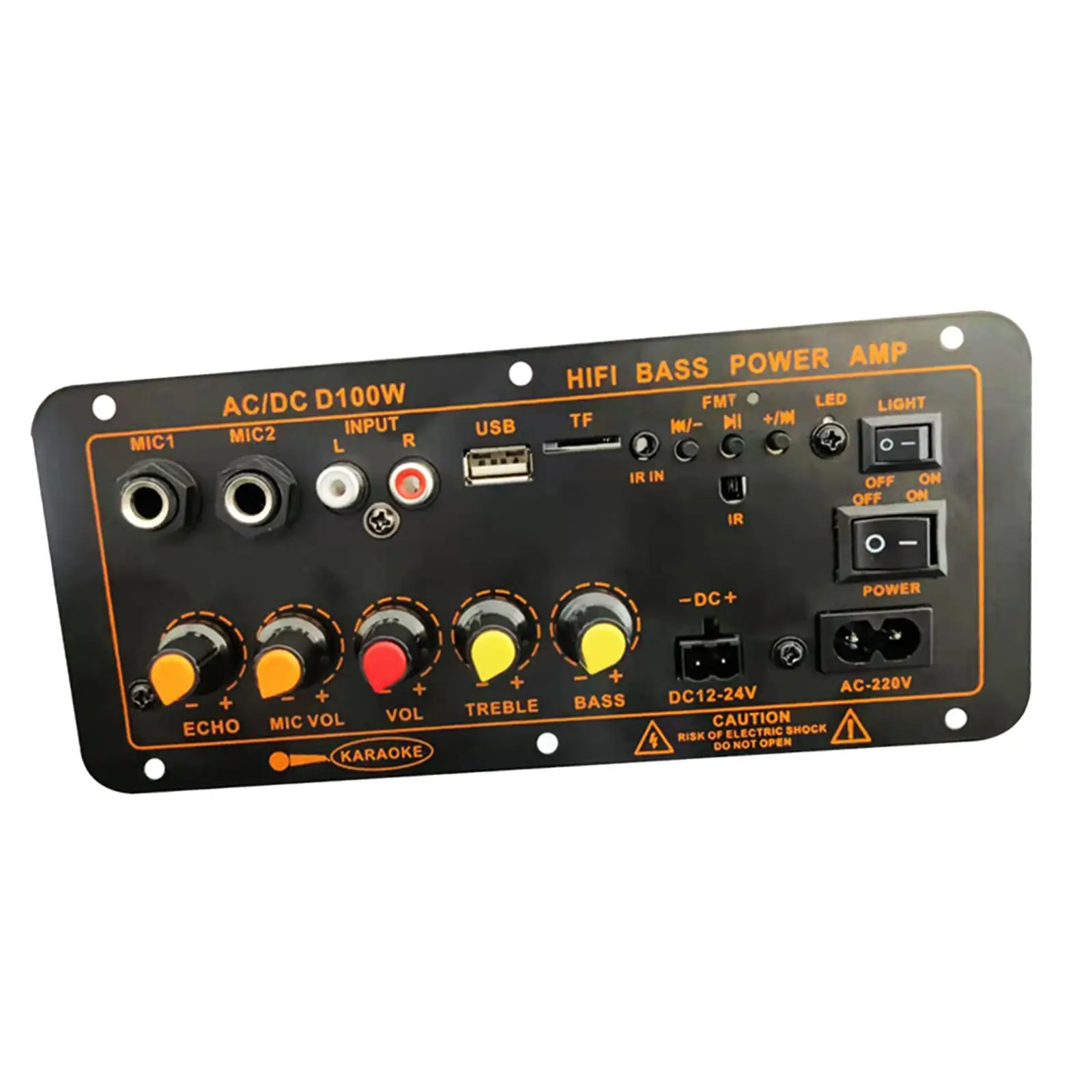 Audio Amplifier Board Premium High Performance DC12V-24V Stereo Power Amp Audio Amp Module for Karaoke Outdoor Home Speakers