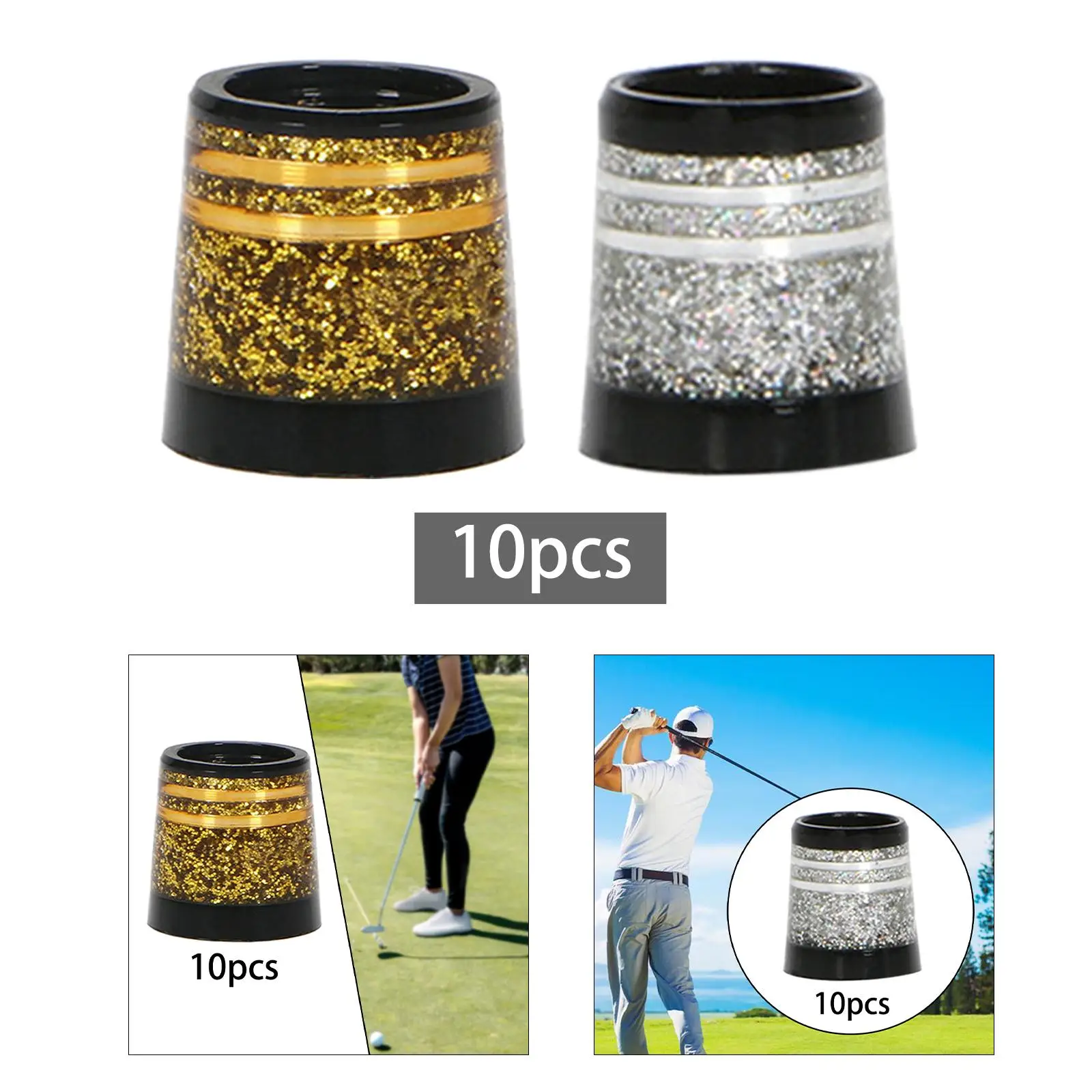 10 Pieces Golf Iron Ferrules High Quality Glitter 0.370
