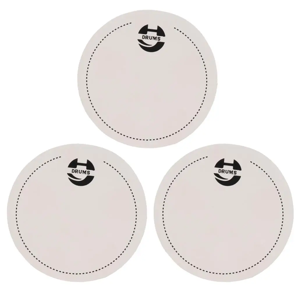 3x White  Pedal Patch for Bass Drum Percussion Instrument Lovers