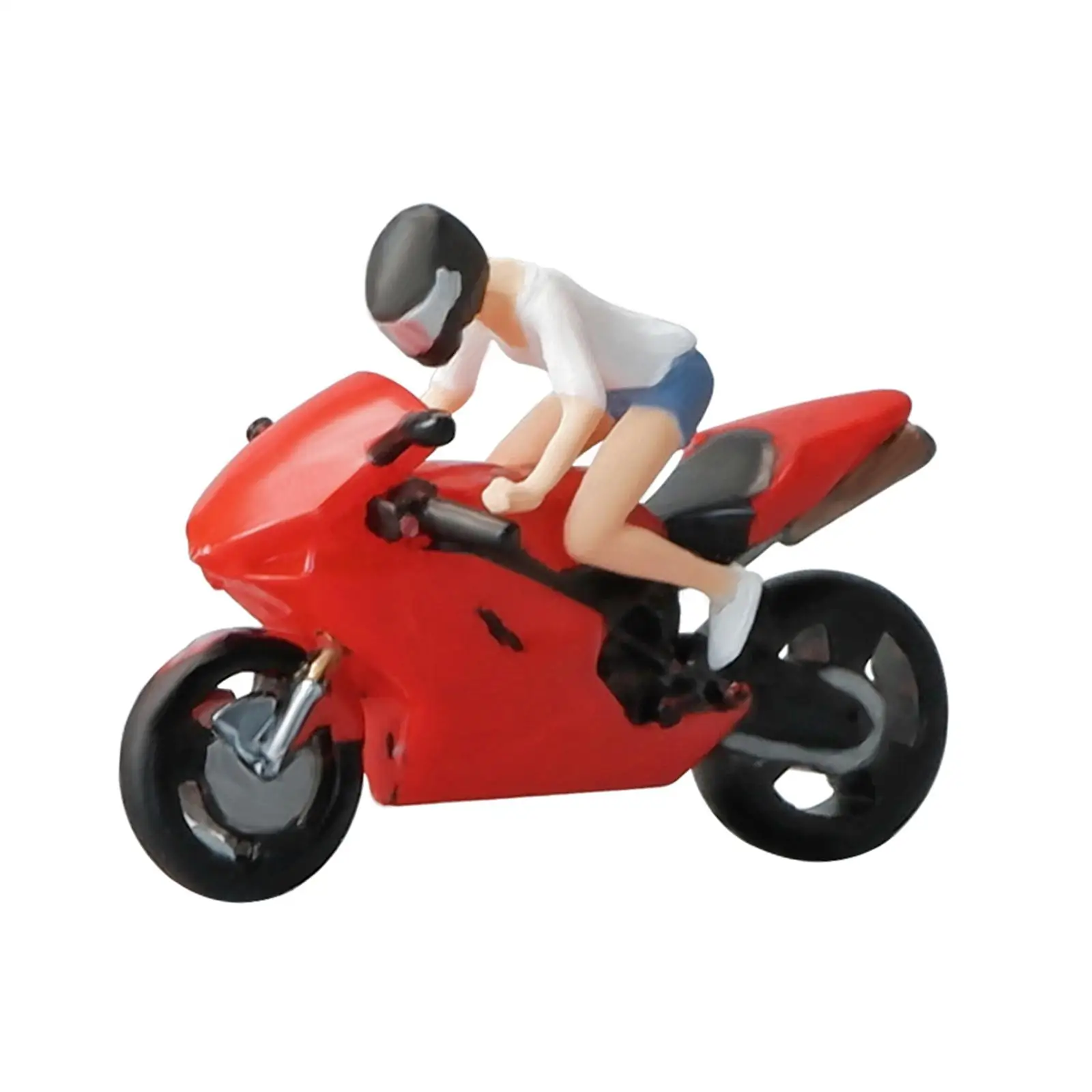 1/64 Motorcycle and Figures Model Mini People Model Movie Props Tiny People 1/64 Model People Figures DIY Projects Accessory