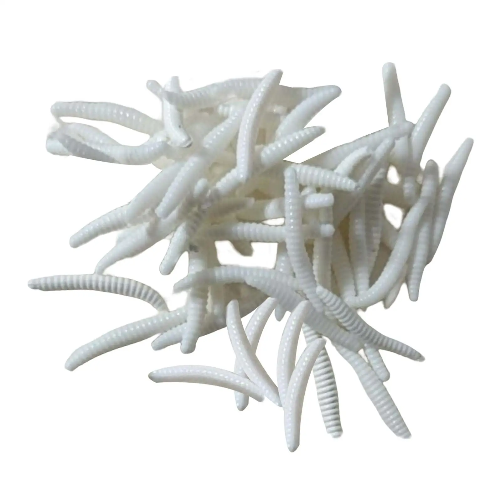 100Pcs Fake Maggots Fake Toy Scary and Disgusting Halloween Kids