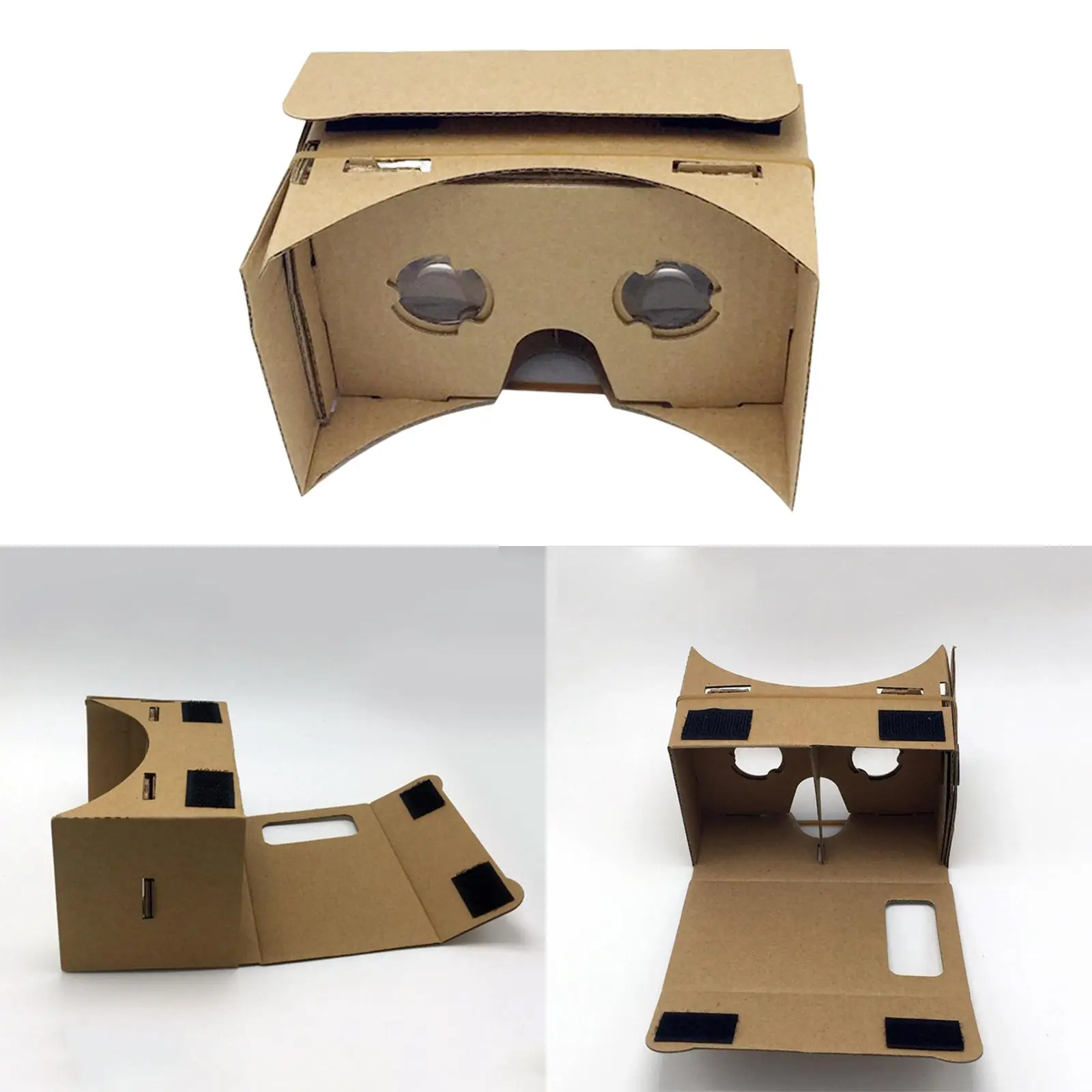 V1 DIY Cardboard for Google VR Case Kit Fits All 3-6 inch Smartphones Comfortable Compact Brown ,Lots of Content to Explore