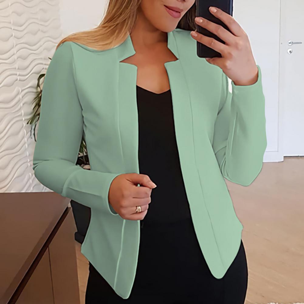 Title 8, Einfarbig Slim Fit Frauen Blazer Jacke Kerb Kra...