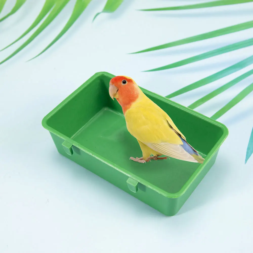 Title 4, Bird Food Tray Parrot Bathtub Animal Multifunct...