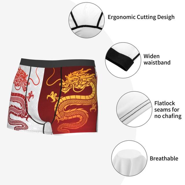 Custom Golden Fucanglong Chinese Dragon Underwear Men Stretch Asian  Folklore Mythology Boxer Briefs - AliExpress