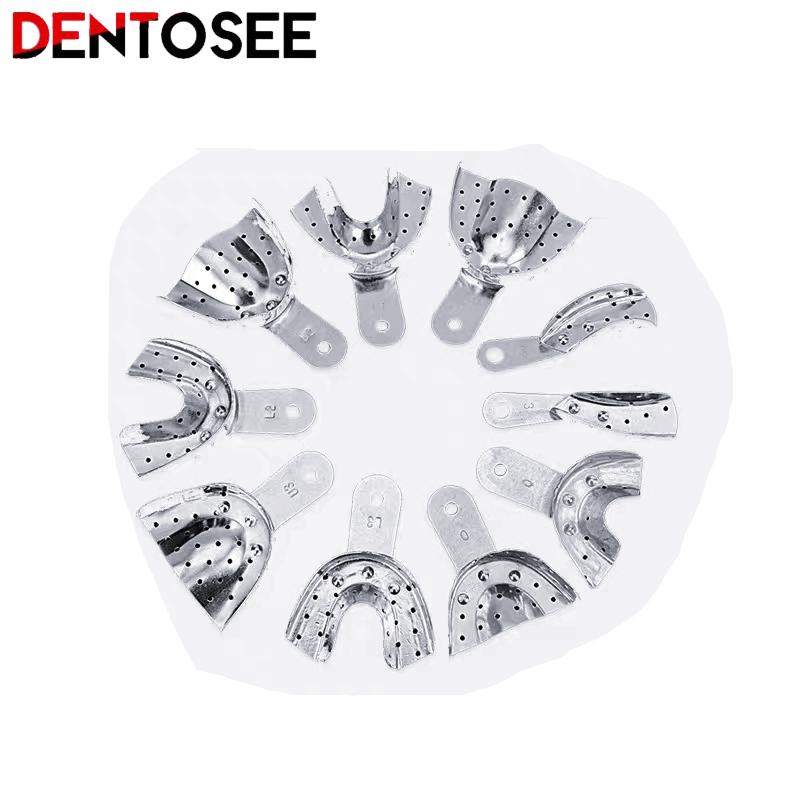 Best of Dental Upper Lower Impression Trays Autoclavable Stainless Steel Teeth Tray Teeth Holder Lab Equipment Dentist Tools Reviews & Tips