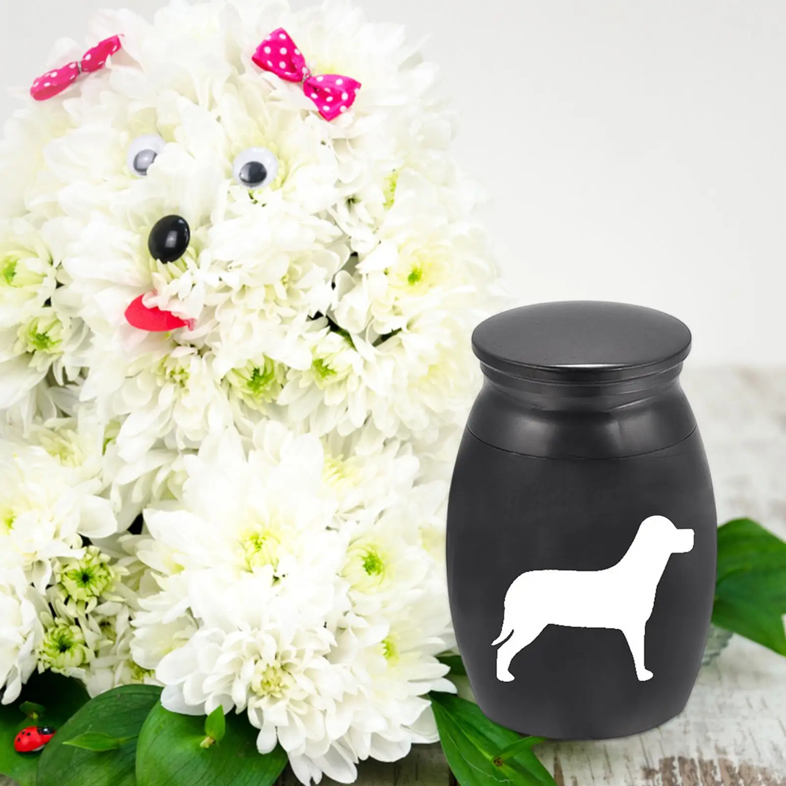 Pet Cremation Urn for Dogs Cats Ash Commemorate Fittings Portable Stainless