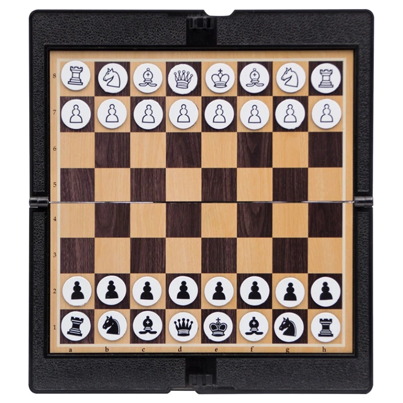 Details about   Foldable Mini Size Chess Set Wallet Chess Board Game for Camping Family Game Set 