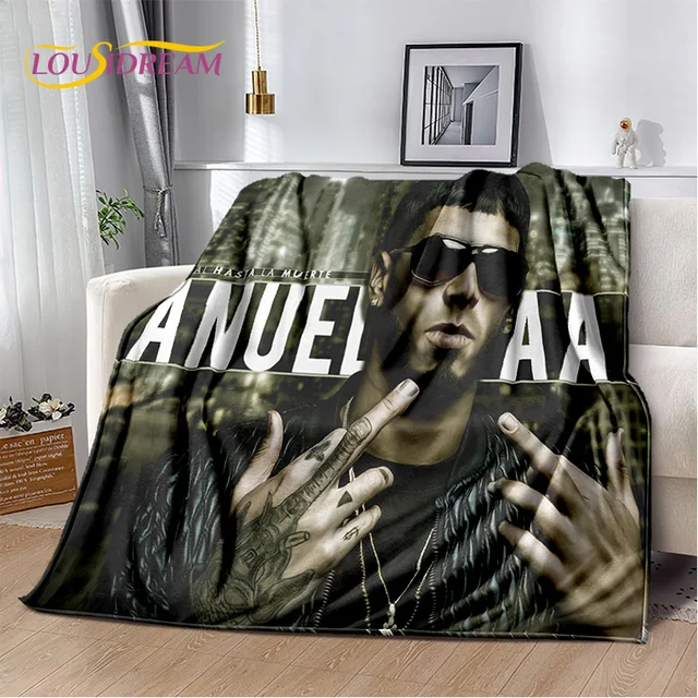 Anuel AA rapero Hip Hop Singer manta suave para el hogar, dormitorio, cama,  sofá, Picnic, viaje, oficina, niños