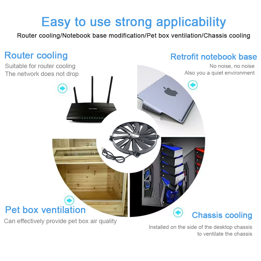 New For Cooler Master A20020-07CA-2JN-F1 DF2002005SELN DC5V 0.30A 20cm 200*200*20MM USB Cooling Fan
