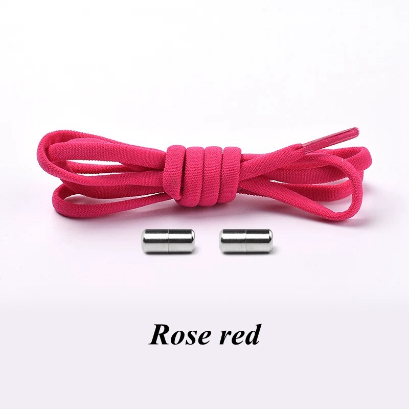 New 1Pair Elastic Locking Shoelaces Semicircle Shoelace Sneakers Shoe Laces Quick No Tie Shoelace Kids Adult Shoes Lace 21colors