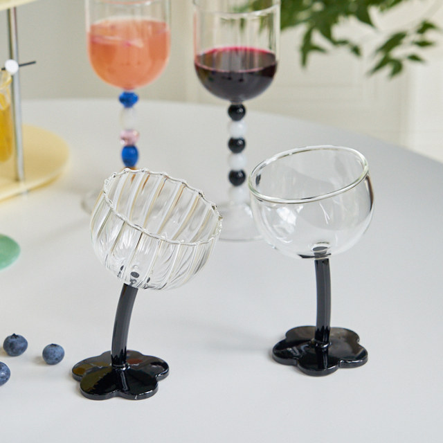 1PC Color Funky Irregular goblet cocktail glass drinking glasses shot  glasses set champagne glass BPA free