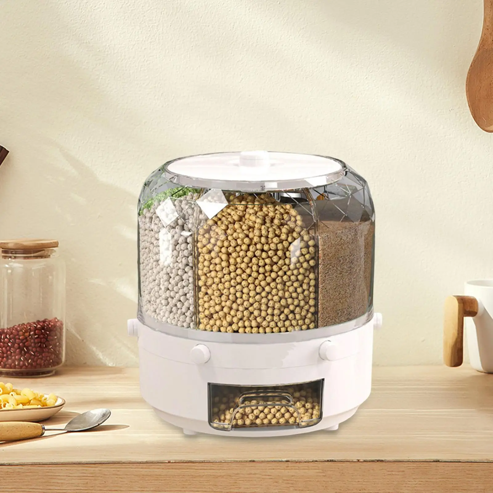 Cereal Dispenser Container Countertop Food Six Organization Dry Food Storage