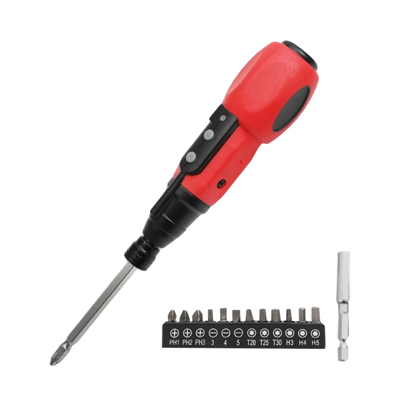 Portable Electric Screwdriver Set Ergonomic Handle Power Screwdriver Cordless Drill with Light for Repairs Cabinet Installation