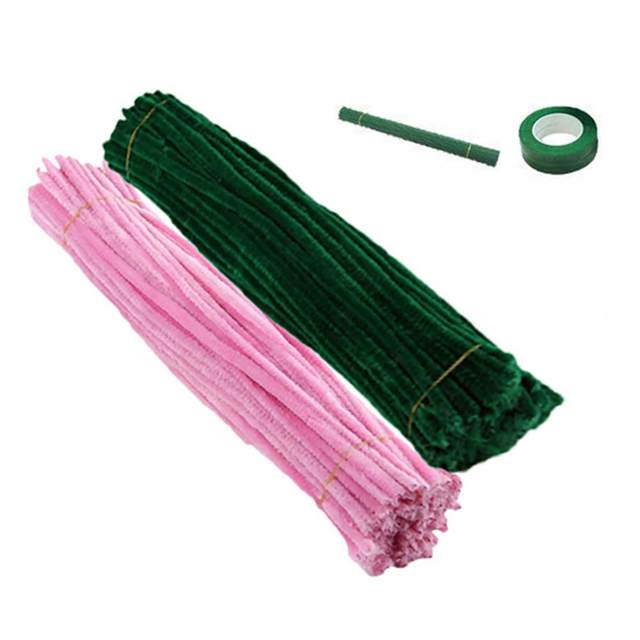 1 Set Pipe Cleaners Crafts Bendable Wire Chenille Stems DIY Tulip Bouquet  Making Kit Kids Girl DIY Flower Art Project Craft - AliExpress