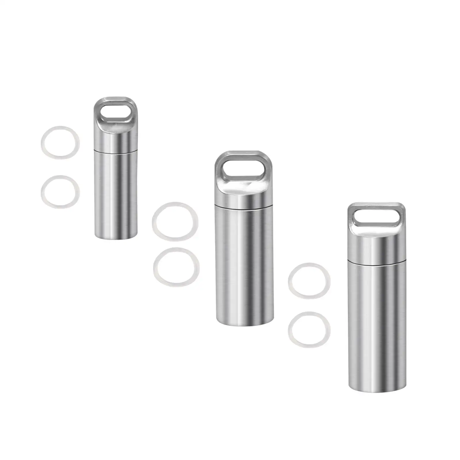 Pill Holders Stainless Steel Mini Single Chamber Small Pill Box Durable Pill Container Organizer for Travel Camping Outdoor
