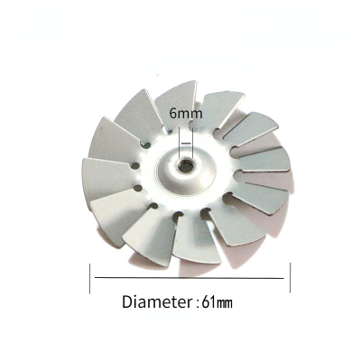 Description Picture 3 of item1000-1500W HLX-GS-A3 BF501B Indutrial Vacuum Cleaner Parts motor fan blade central 6mm diameter 61mm
