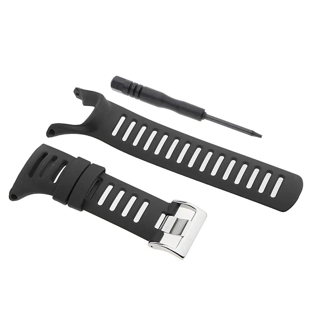  Strap Replacement Kits Soft Rubber Watch Bracelet, Adjustable Watch Accessories for SUUNTO Ambit Serious
