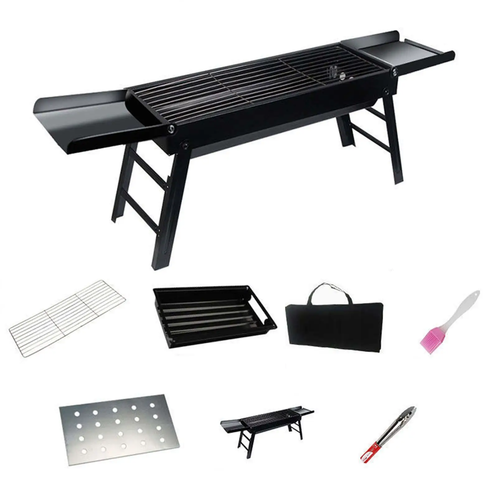 Outdoor Barbecue Grill, Barbecue  Grill, Folding Heavy Duty Smokers Grill BBQ