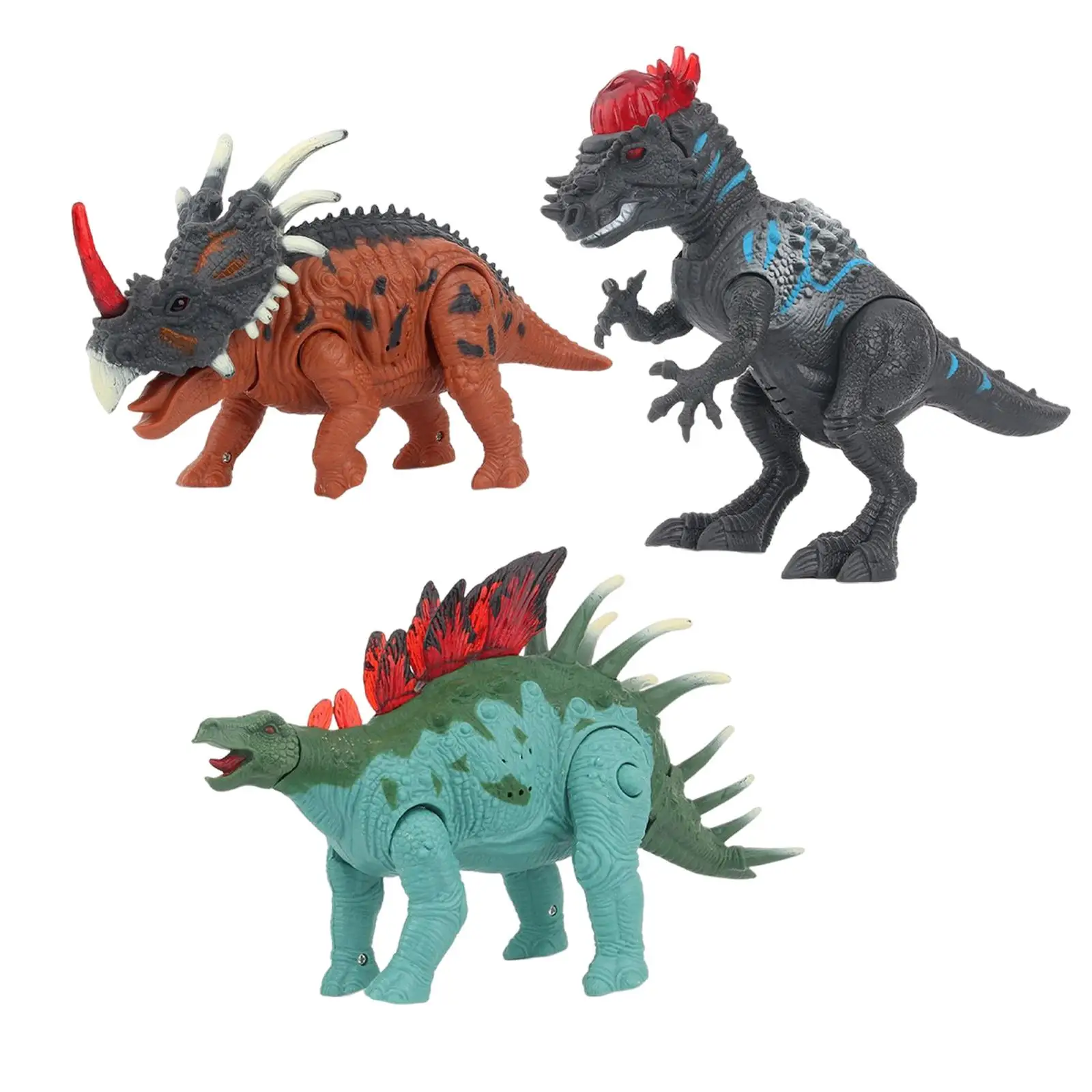 Simulation Electric Dinosaur Toys Sounds Cool Lighting Electric Walking Robot Dinosaur for Children 3 5, 4 7,8