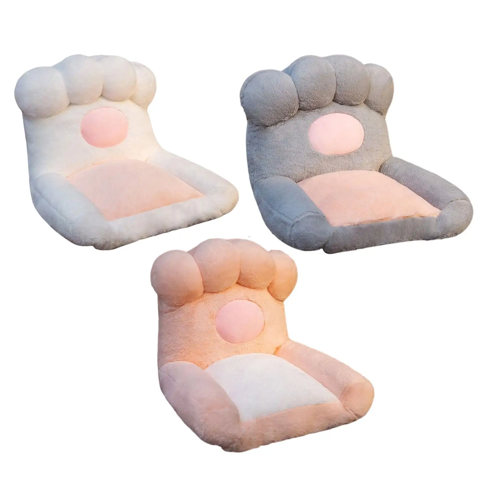 Cute Lazy Sofa Seat Cushion Embroidery Washable Exquisite anti slip cozy Paw Plush Cushion for Study Outdoor Balcony