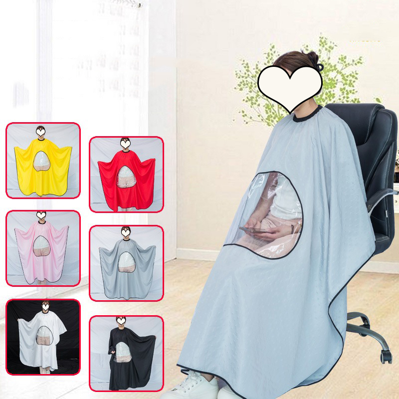 Best of Professional Barber Cape Large Hairdresser Clothe Hair Cutting With See-Through Window Salon Cape Adjustable Elastic Neckline Reviews & Tips