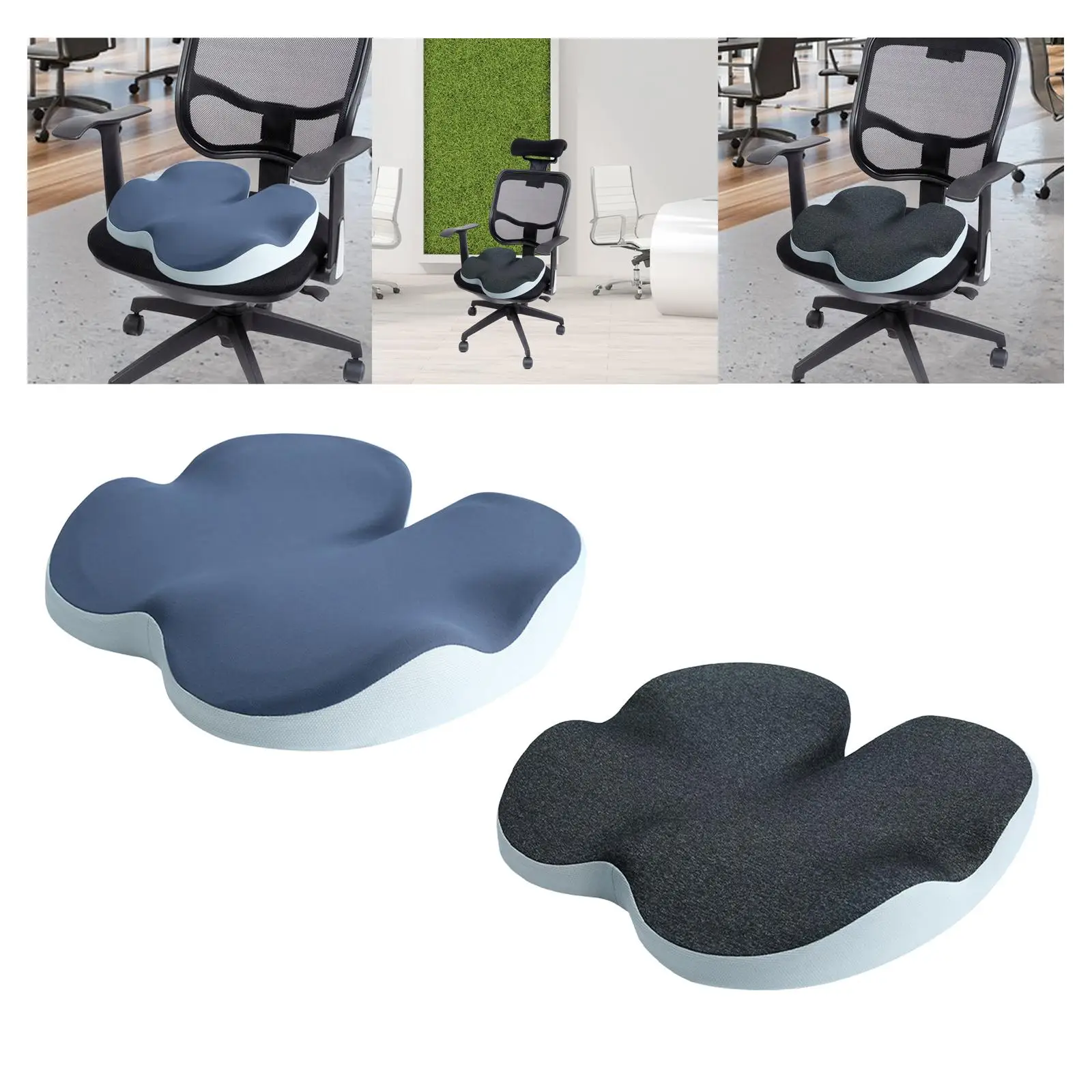 Memory Foam Seat Cushion Non Slip Washable Soft Breathable Chair Pad Ergonomic Seat Pillow Chair Cushion for Home