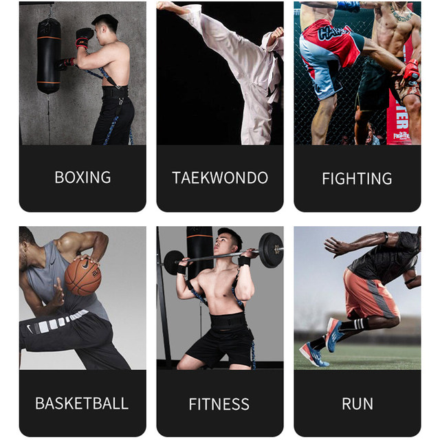 Fasce Di Resistenza Per Arti Marziali | Set Allenamento Pugni E Calci | 68 Kg Di Resistenza | Con Borsa Trasporto - Foto 12
