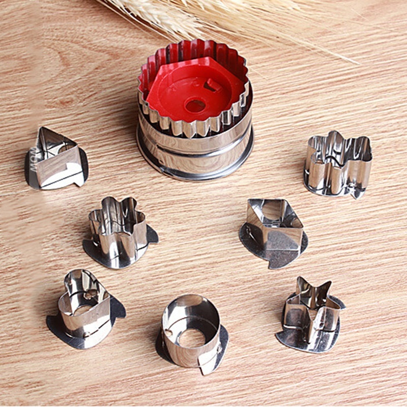 7PCS Diy Kochen Kuchen Cookies Gebäck Cutter Obst Gemüse Slicer Form Backen Kochen Mold Werkzeuge Cutter Backformen – Detail 7