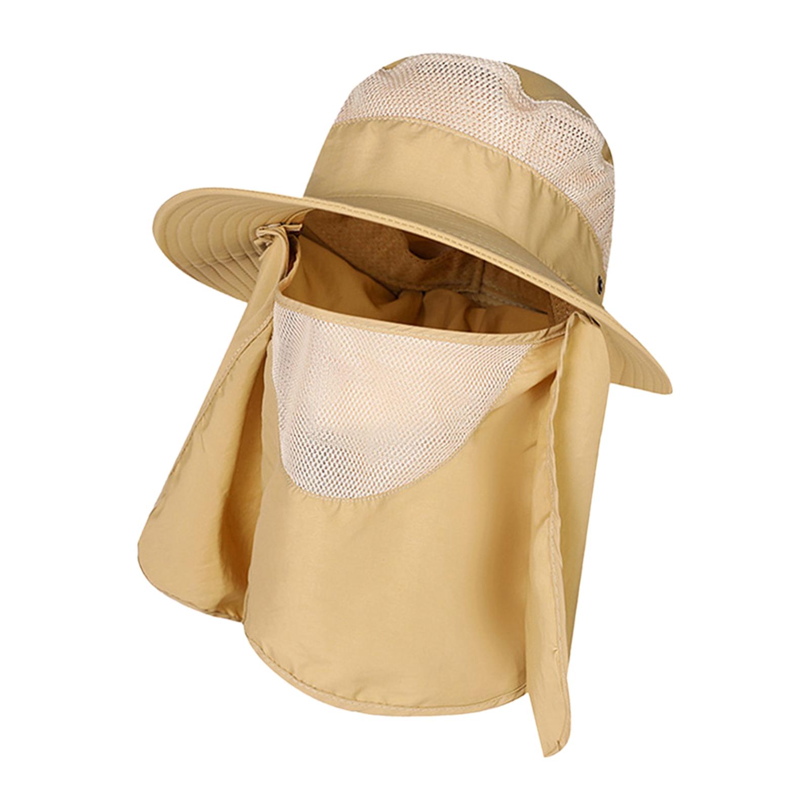 Fishing Hats Summer Cap Bucket Hat Face Cover Foldable Cap with Removable Neck