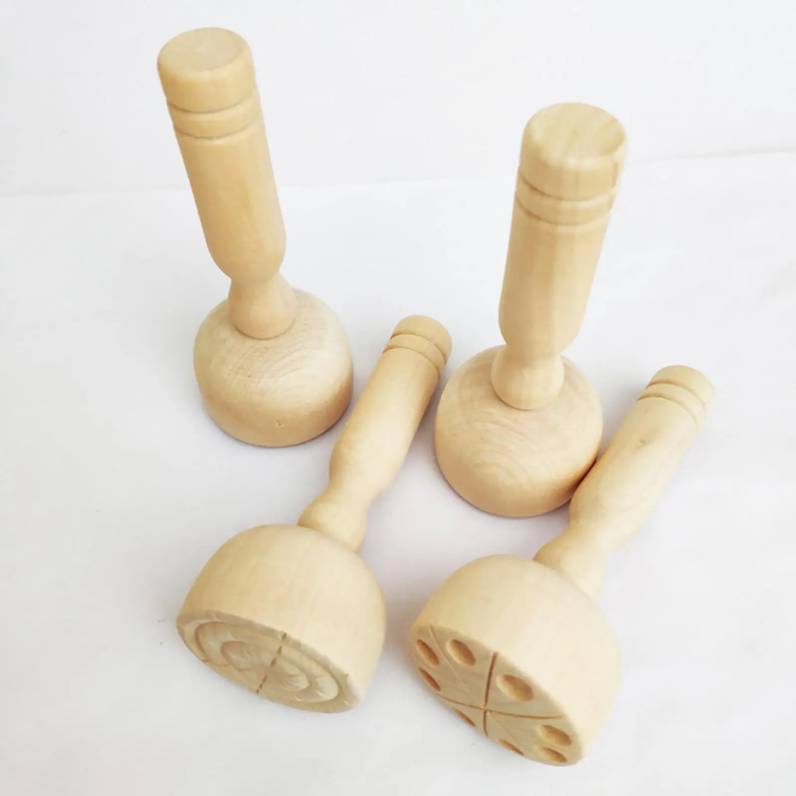 4Pcs Wooden seal mold Tools Supplies DIY Decoration for Toddler Art Craft