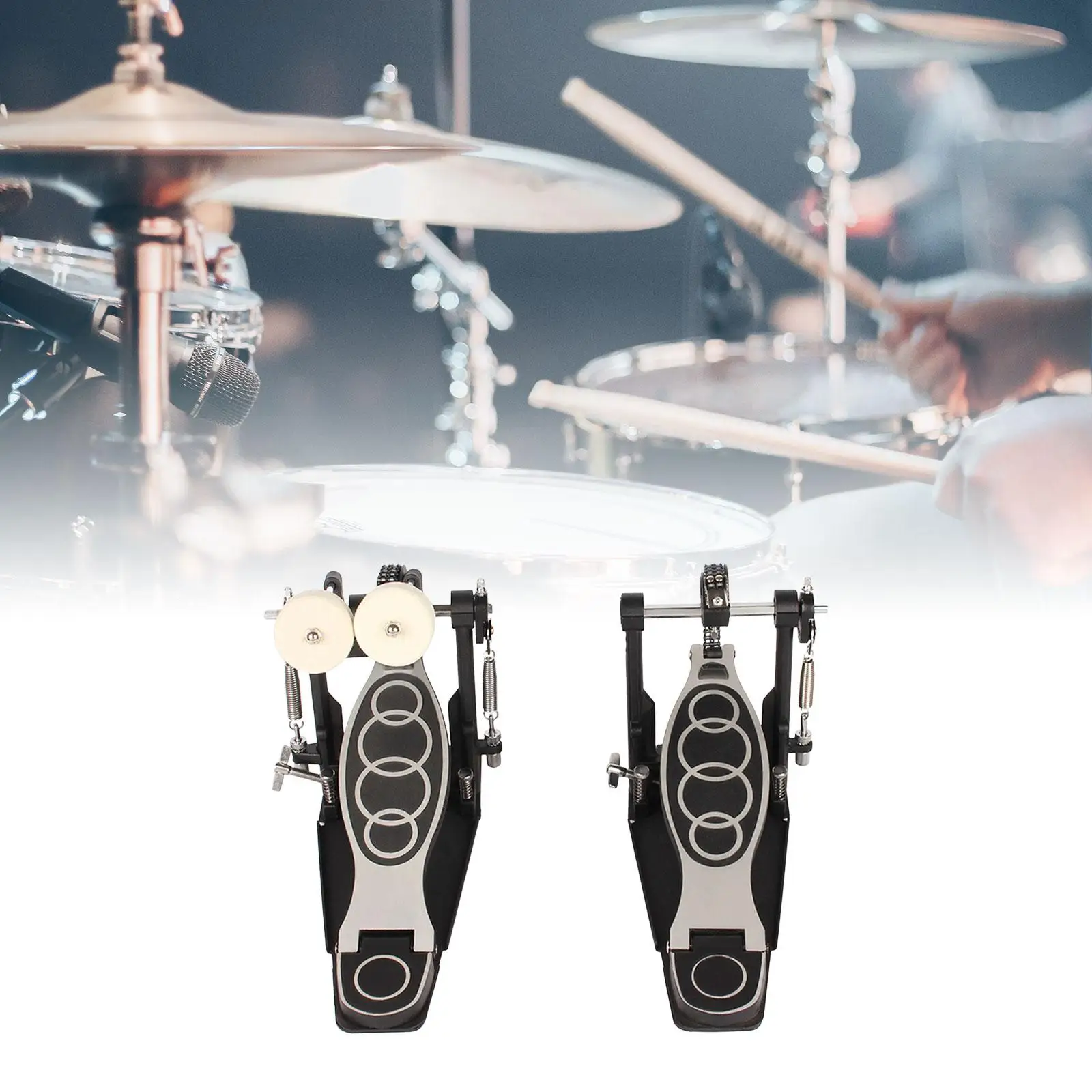 Dual Pedal Two Chain Drive Percussion Hardware Twin Drum Pedal for Drummers Electronic Drum Lovers Jazz Drums Kick Drum Set