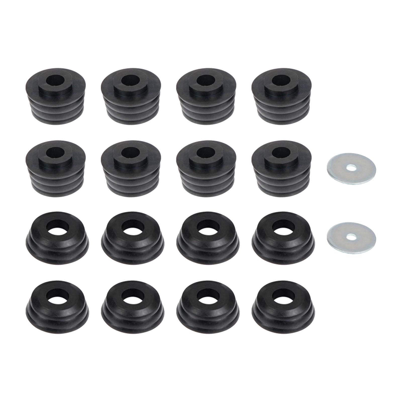 Body Cab Bushing Kit Easy Installation Spare Parts Black Body Cab Mounts Washers for GMC Sierra 2WD 4WD 1999-2014 1500 2500