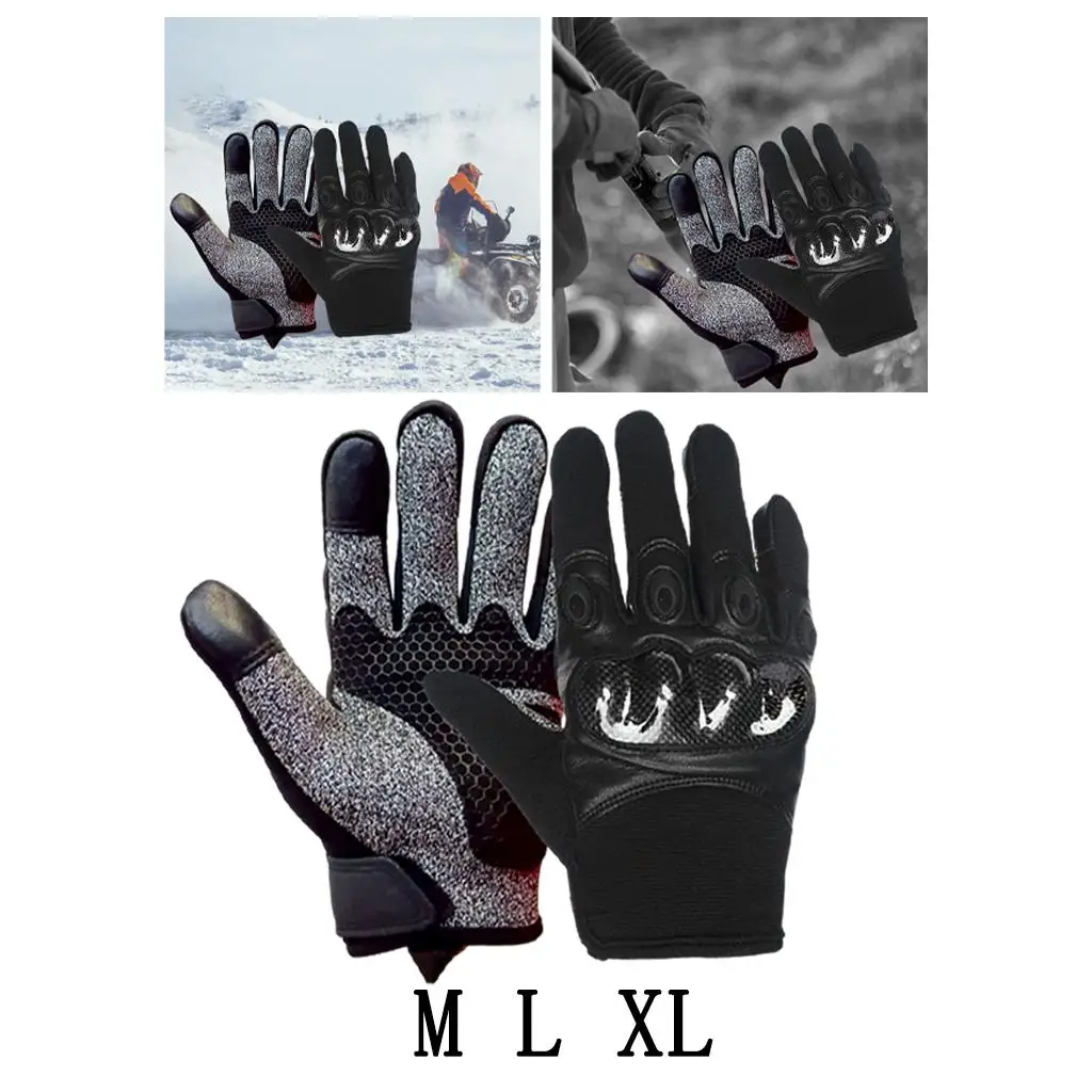 Motorcycle Gloves Anti Slip Adjustable Hand Warmers Racing Gloves Mittens Anti Cut