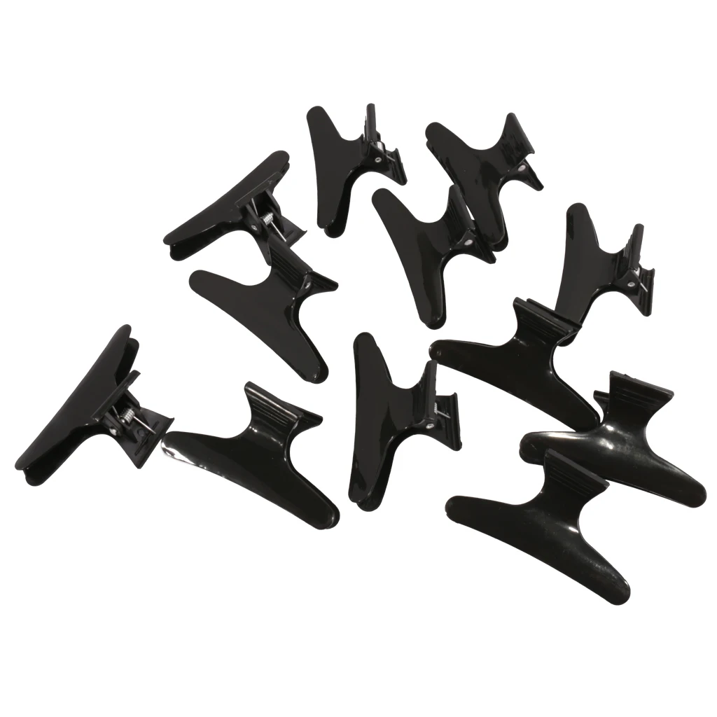 Pack Of 12x Hairdresser Hairdressing Butterfly Hair Claw Salon Clip Clamps