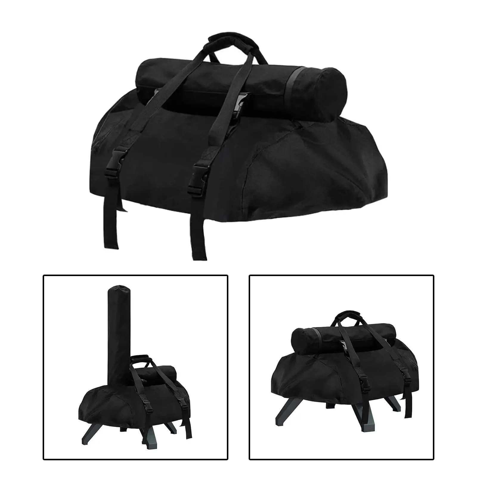 Pizza Oven Covers Heavy Duty Dustproof Protective Cover with Handle Bag Adjustable Strap Pizza Oven Cover for Barbecue Camping