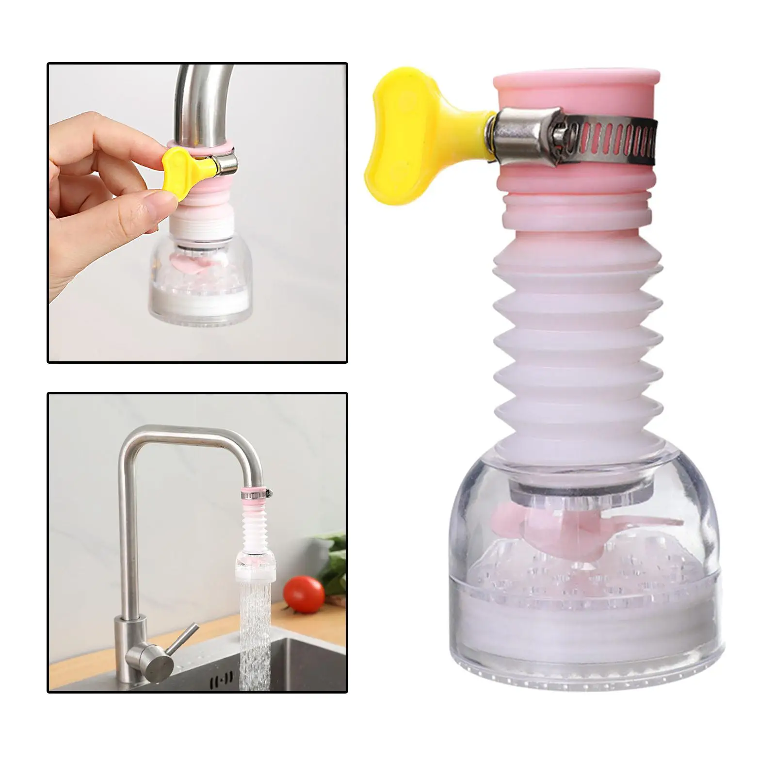 Faucet Splash Filter Universal Spray Head Faucet Booster Nozzle for Kitchen Bathroom