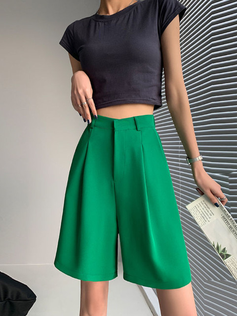 Jupe-Short Femme Élastique Taille Haute - Short Fluide Avec Volants Pour Sport Ou Casual
