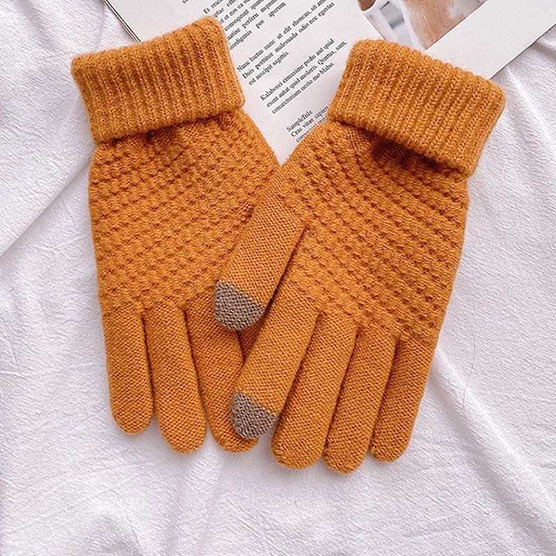 1 Paar Frauen Touchscreen Winter handschuhe Herbst Winter warme dicke Handschuhe Touchscreen Ski handschuhe lässig wind dichter Handschuh – Detail 6