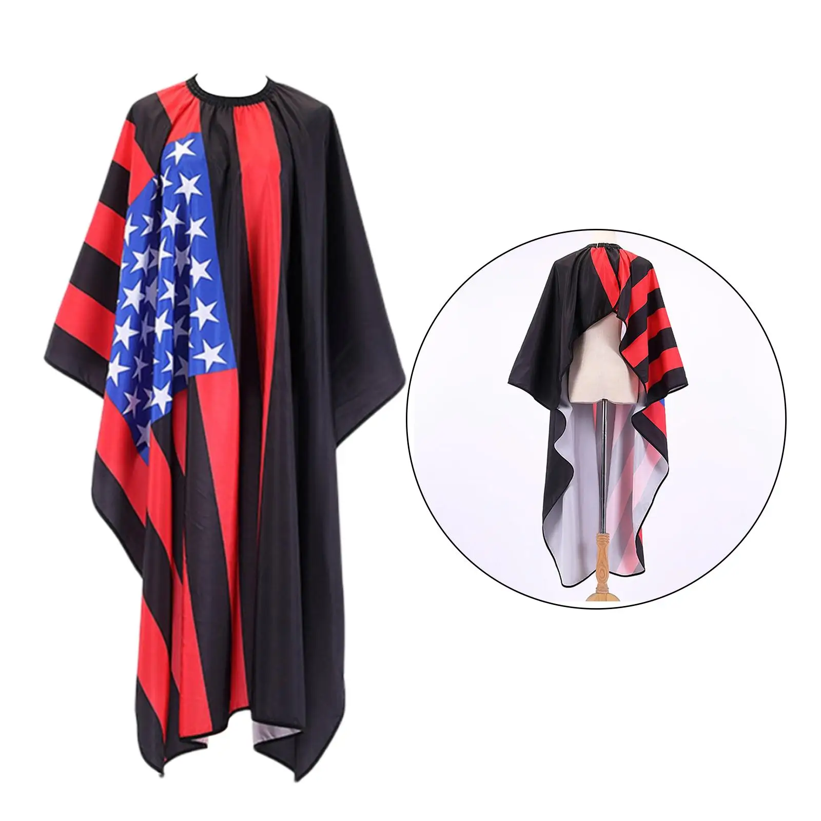 Haircuts Cape Apron Waterproof Round Neck Easy Clean Breathable Non Sticky Hair for Barbershop Cosmetology Supplies Hairdressing