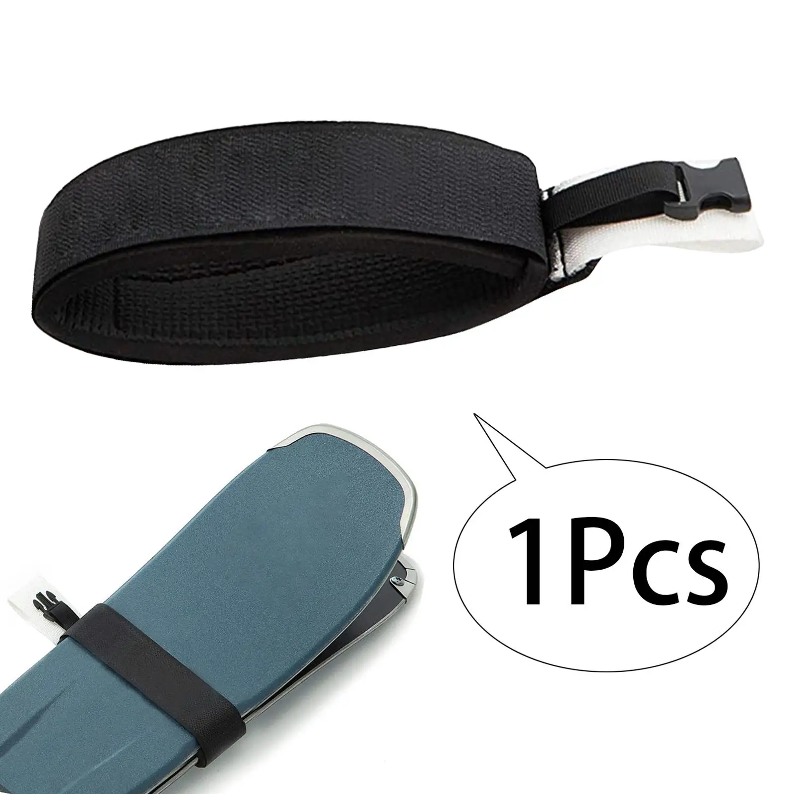 Ski Strap Belt with EVA Protector Pad Lightweight Durable Tie Strap for Skateboarding Ski Outdoor Sports Men Women Kids