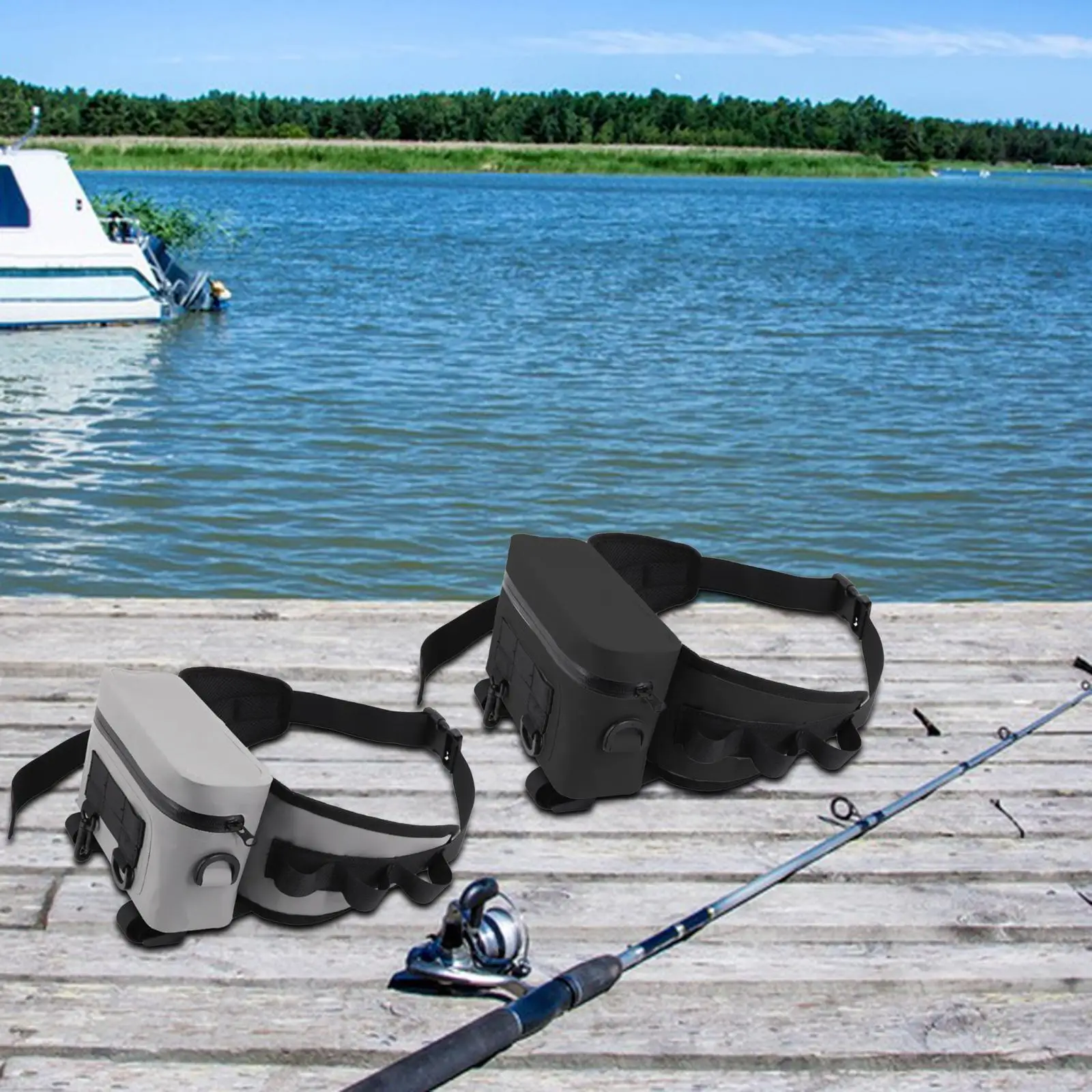 Fishing Tackle Storage Bag Fishing Reel Lure Bag Fanny Pack Water Resistant