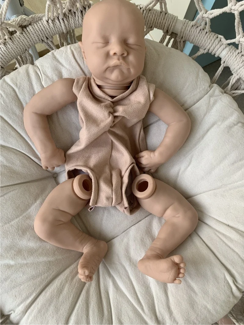 ariel doll 21inches Reborn Doll Kit Levi Soft Real Touch Sleeping Baby Unpainted Unfinished Doll Parts DIY Blank Reborn Vinyl Doll Kit lalaloopsy dolls
