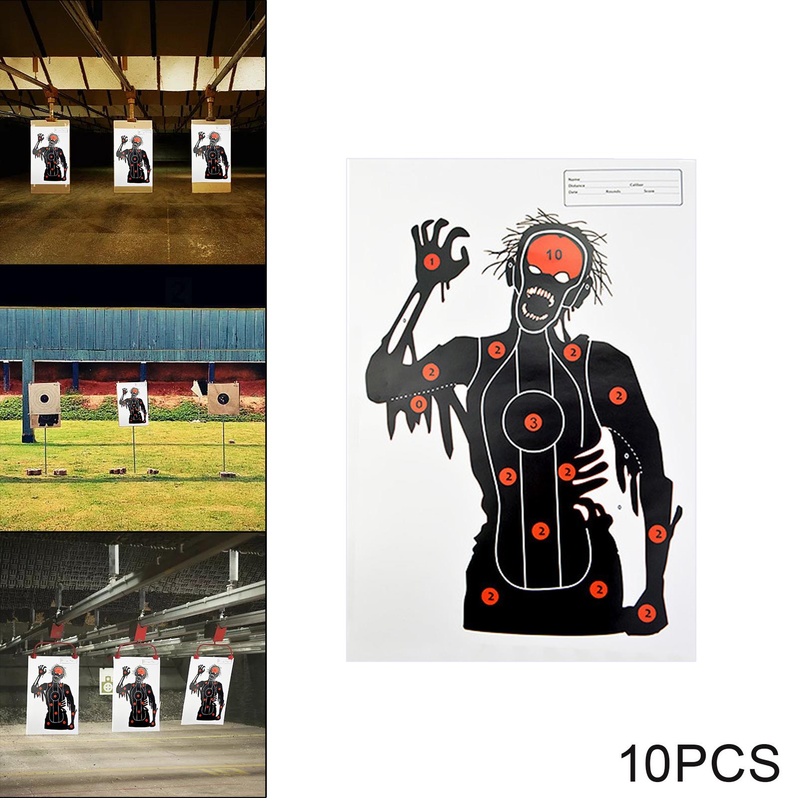 10Pcs Paper Silhouette Targets, for Indoor and Outdoor Shooting, Large 12