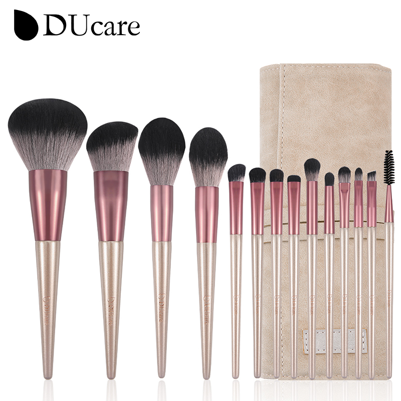 Best of DUcare Makeup Brushes 8-14 Pcs With Makeup Bag, Cosmetic Makeup Brush Set For Foundation Blending Blush Eye Shadow Nylon Hair Reviews & Tips