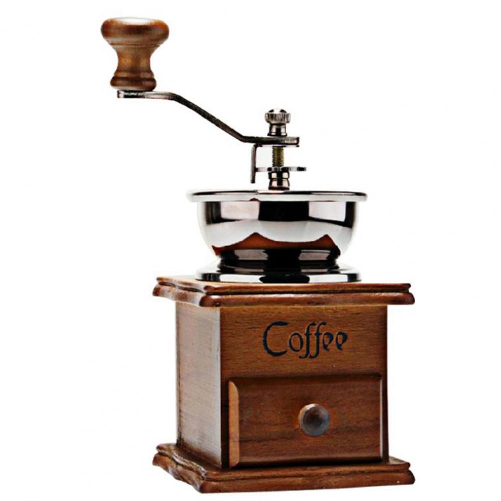 Title 17, Manual Coffee Grinder with Drawer Vintage Porta...