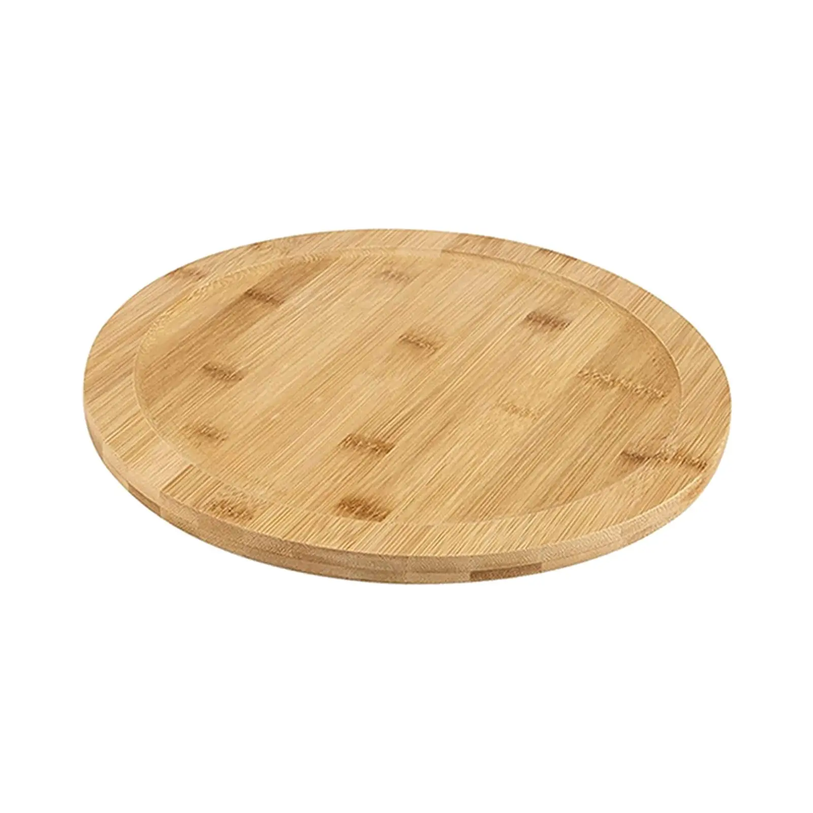 Wooden Round Rotating Plate Pizza Serving Board Wooden Rotating Dining Plate for Cabinet Pantry Dining Table Kitchen Countertop